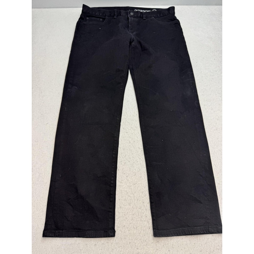 Outerknown S.E.A. Jeans Mens 38x32 Black Local Straight Stretch Denim Pants